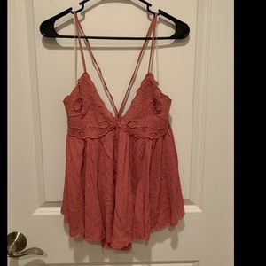 Illa Illa Crochet Flowy Top-(NanaMacs)